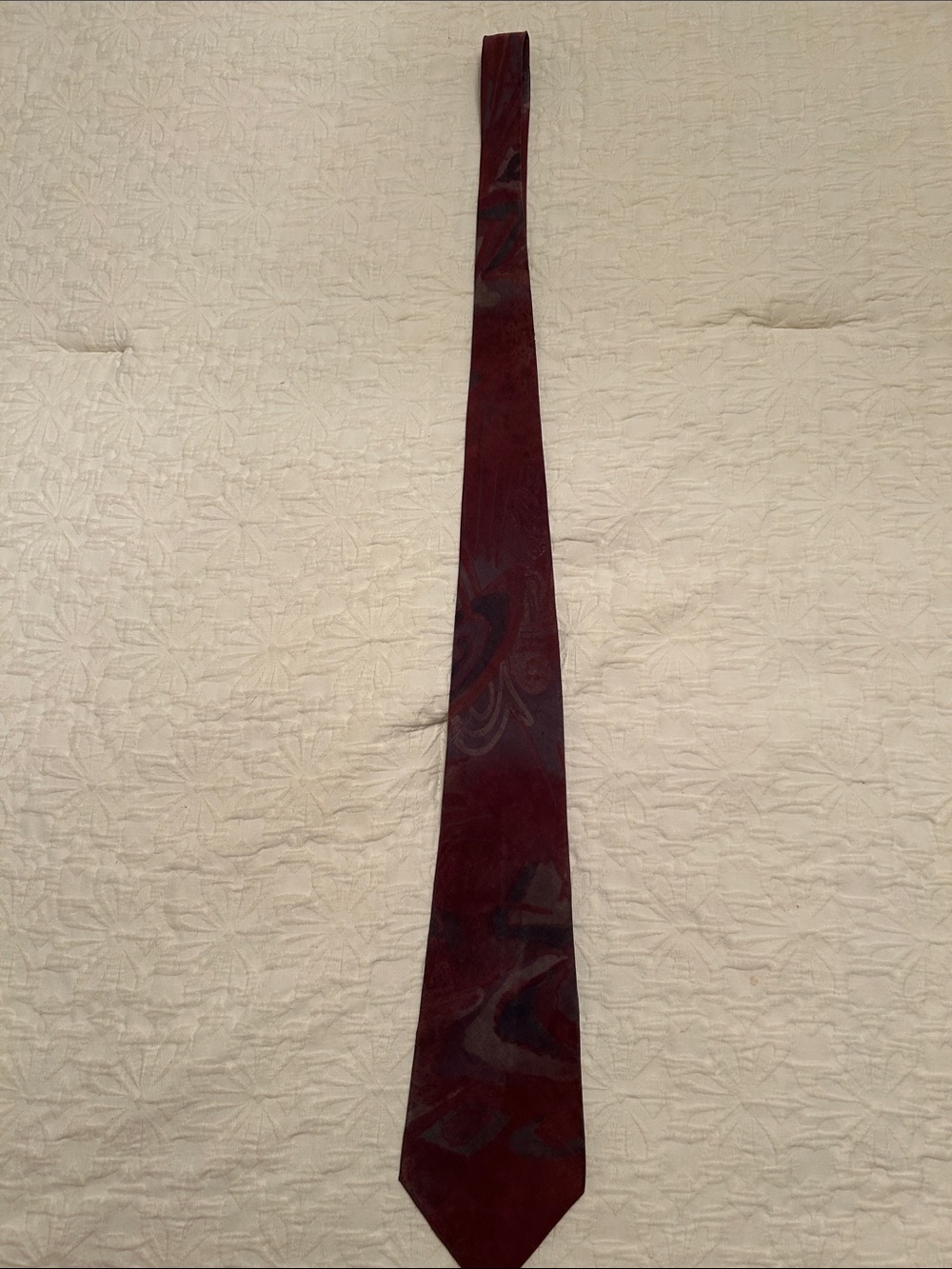 Pierre Cardin Deep Burgundy Paisley Tie
